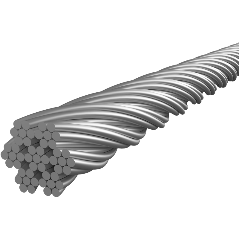 Corde a trefoli, 1.4301 / 1.4401 6x7 - WSC Ø 3.0 mm