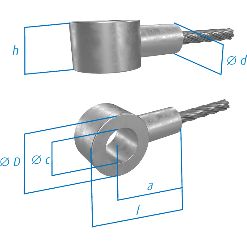 Vorstag-Schnellspanner M10 für max. 6mm Drahtseil, SS2140